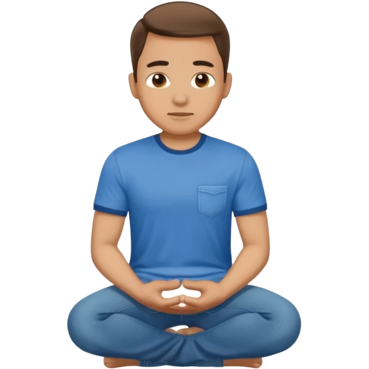 человек сидит на коленях emoji