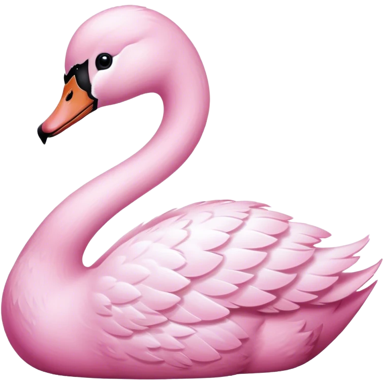 Pink swan emoji