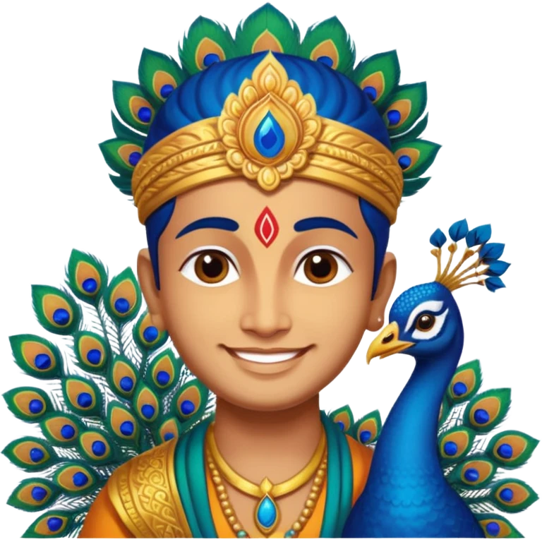 lord murugan with peacock emoji