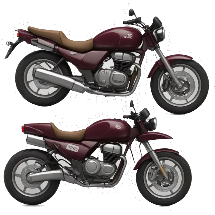 motorcycle realistic burgundy emoji