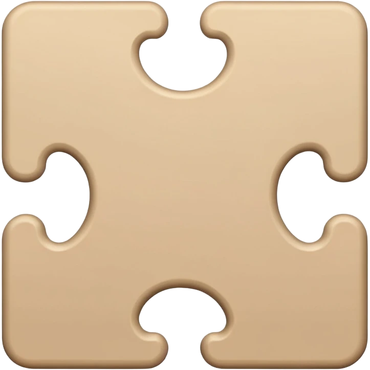 🧩🧩🧩 single-puzzle-piece-in-a-beige-color,-representing-a-flexible-or-undefined-category emoji
