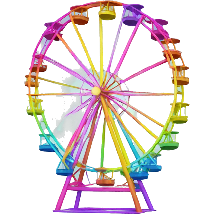 basic rainbow ferris wheel emoji