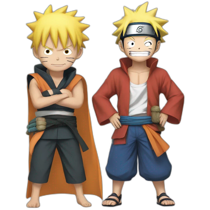 Naruto and Luffy emoji
