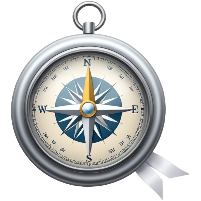 compass with white ribbon emoji