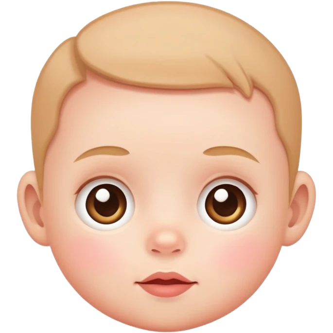 flat baby face with rosy cheeks emoji
