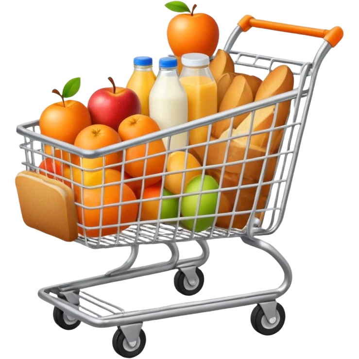 shopping cart full groceries emoji