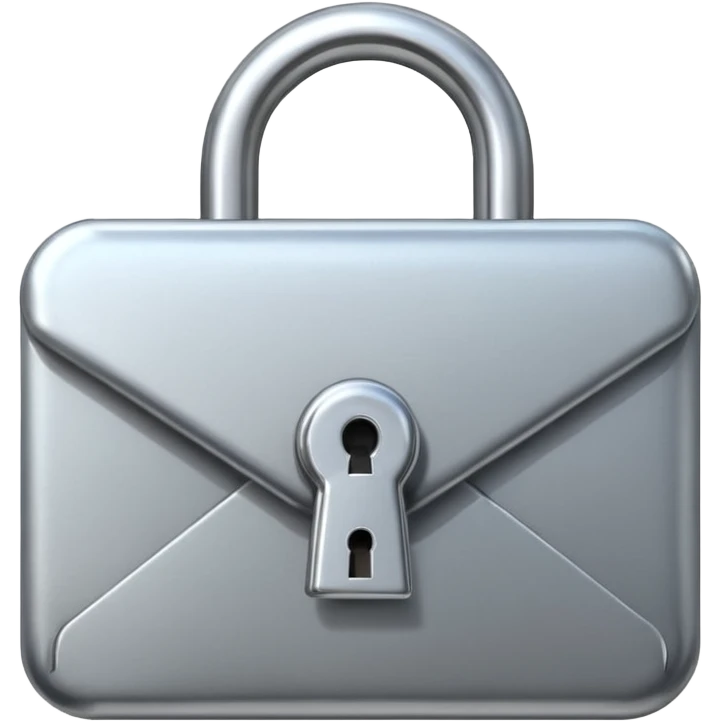 A lock icon on a closed email, with no text. emoji
