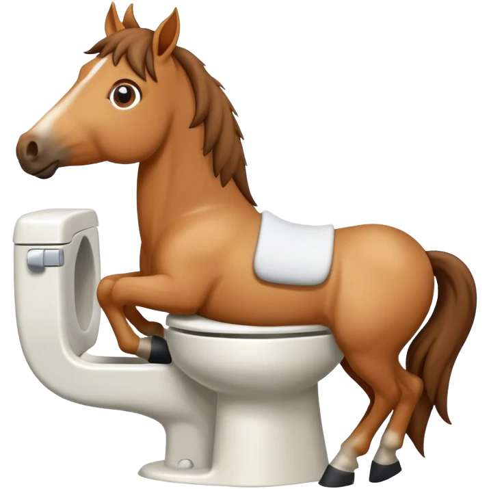 Pferd auf toilette emoji