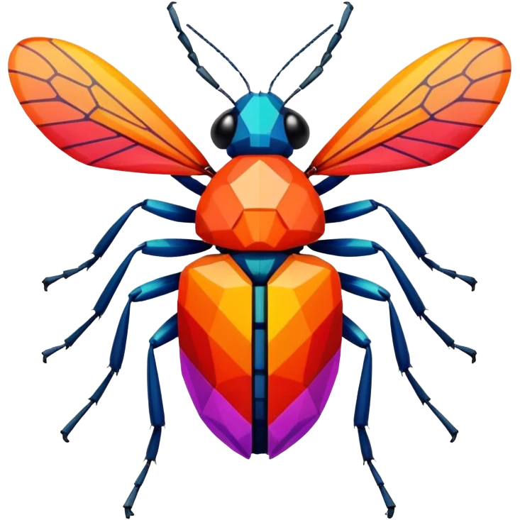 Pixelated bug emoji