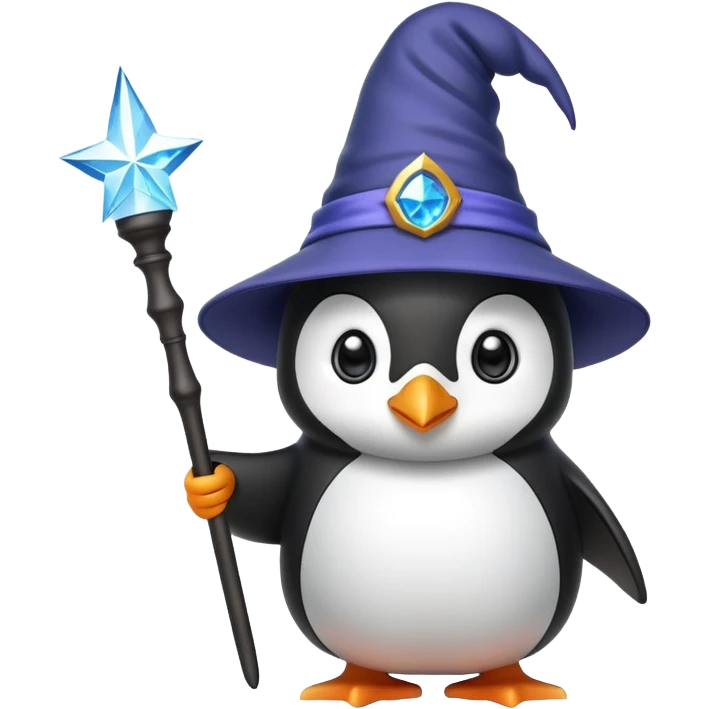 Wizard penguin emoji