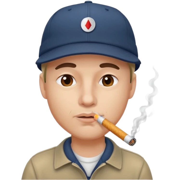 Göz vuruma başınada papaq ağzın da siqaret emoji
