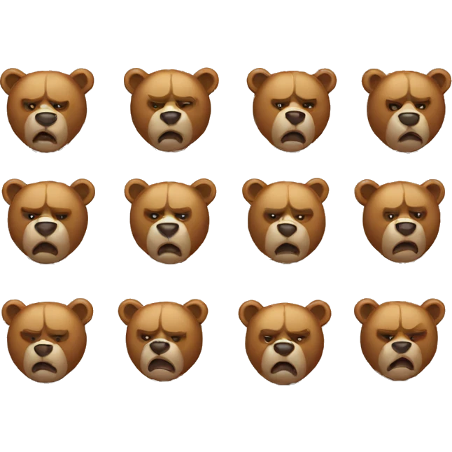 frustrated bear emoji