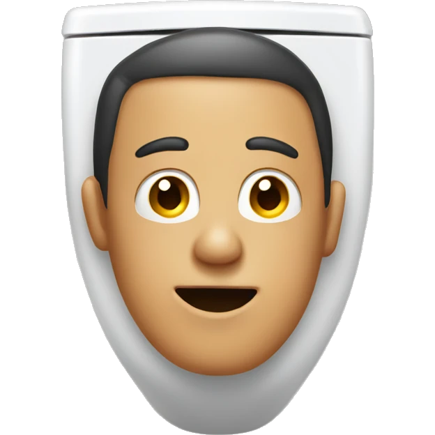 Person sticking head out of toilet emoji