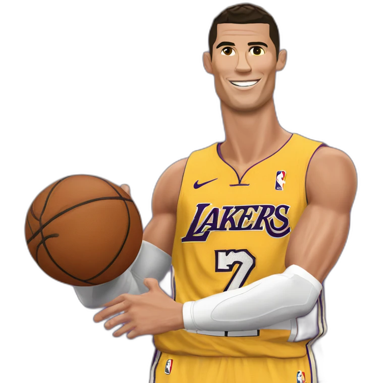 cristiano ronaldo los angeles lakers emoji