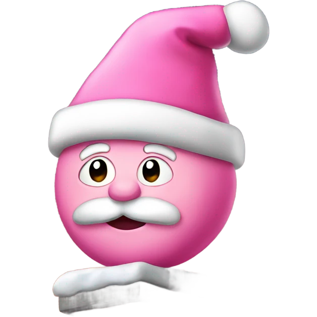 Pink Santa on a chimney emoji