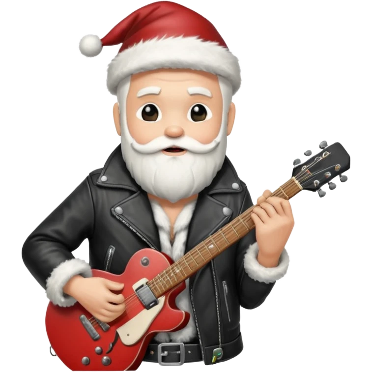 rock n roll santa emoji