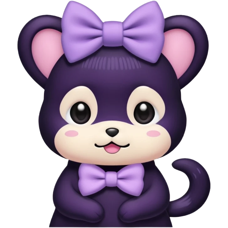 cute, Kuromi, purple, pastel emoji