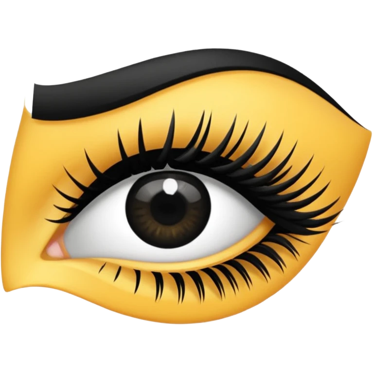 eyelash strip above an open eye emoji