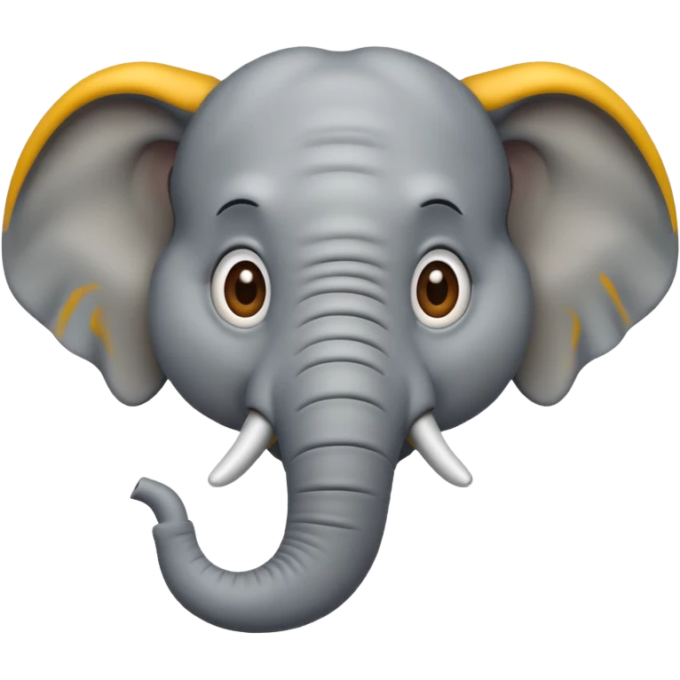generate a confused elephant who is also in a state of panic emoji