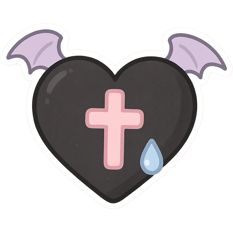 pastel emo black object   emoji
