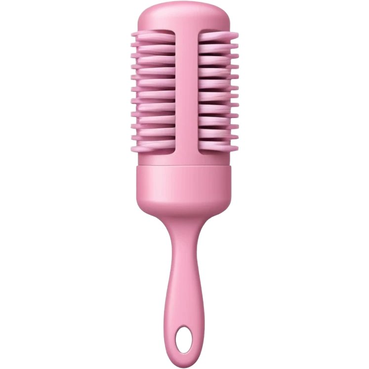 light pink cylindrical hair brush emoji
