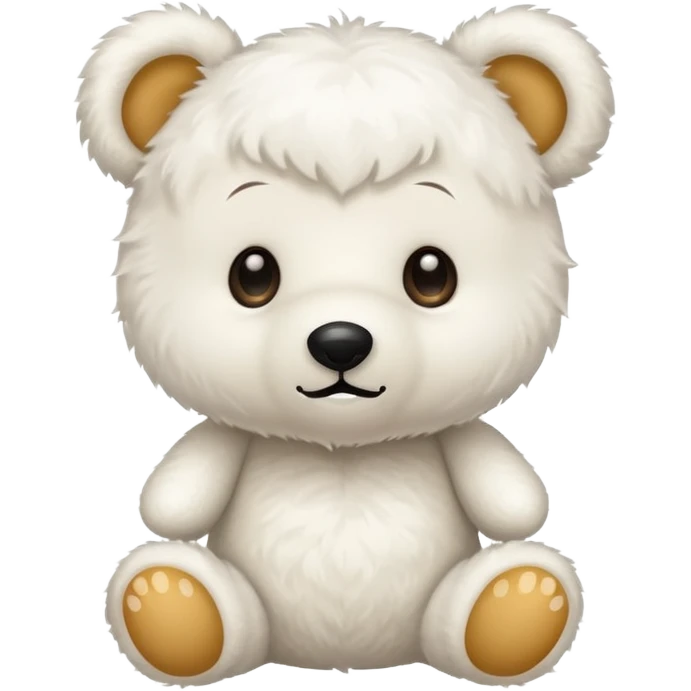 Oso de peluche blanco cute emoji