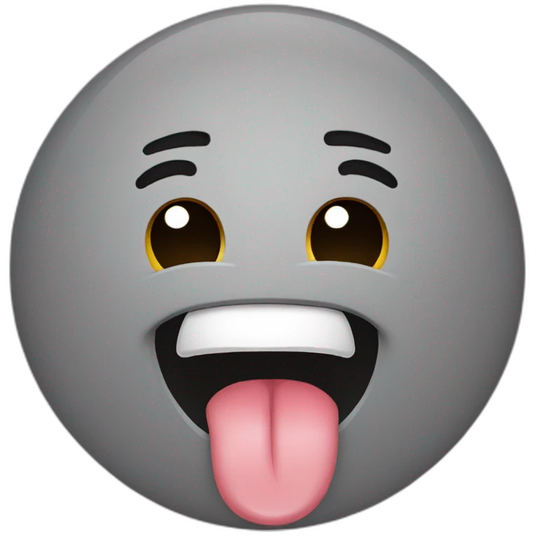 To stretch out the tongue emoji