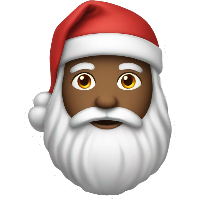 Santa with red scarf  emoji