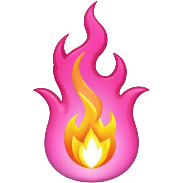 Full Pink flame  emoji