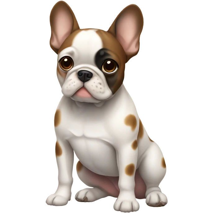 Frenchie with full body brown spots  emoji