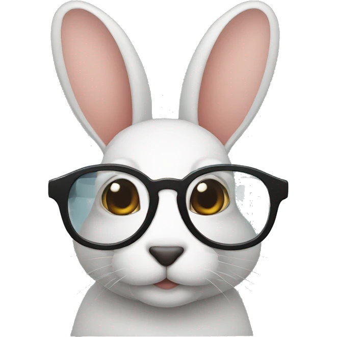 Conejo negro  con lentes  emoji