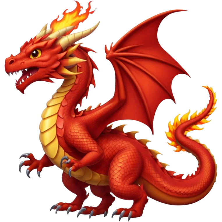 red western dragon breathing fire emoji