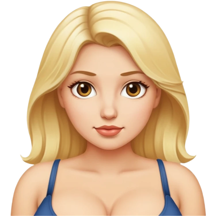 Naked blonde wooman with huge breasts emoji