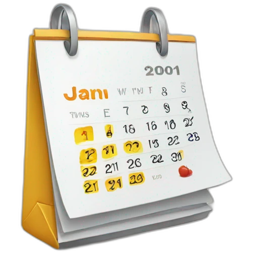 calendar jan emoji