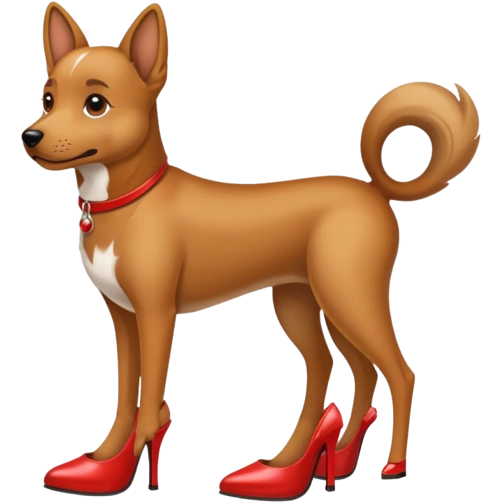 Dog wearing high heels  emoji
