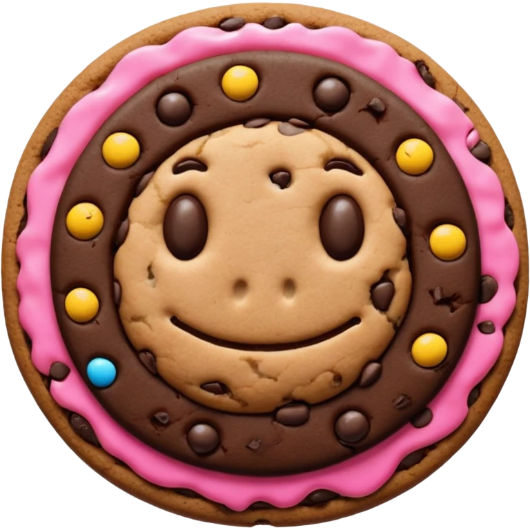 one brown dark chocolate cookie with no face emoji