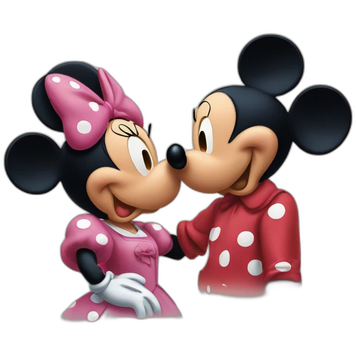 Minnie mickey kiss emoji