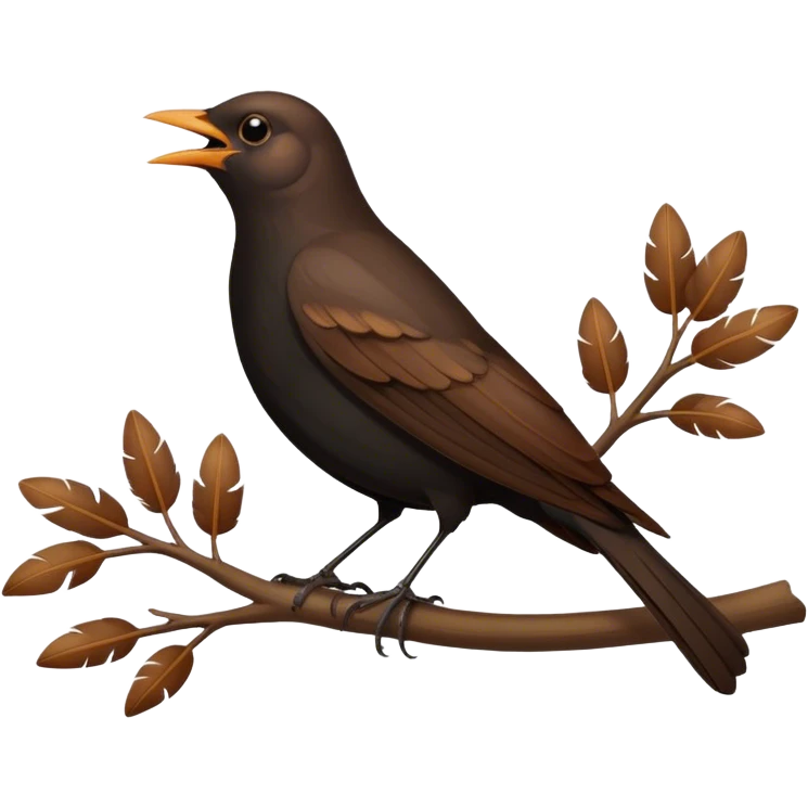 Singing blackbird  emoji