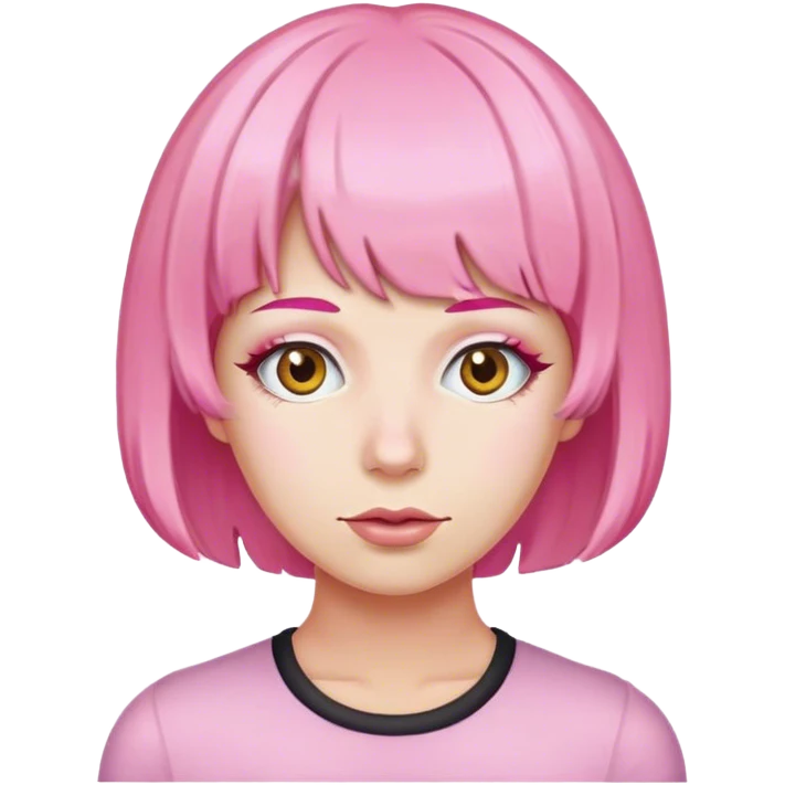pink wig emoji