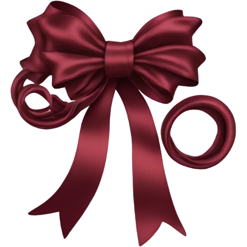 dark red bow emoji