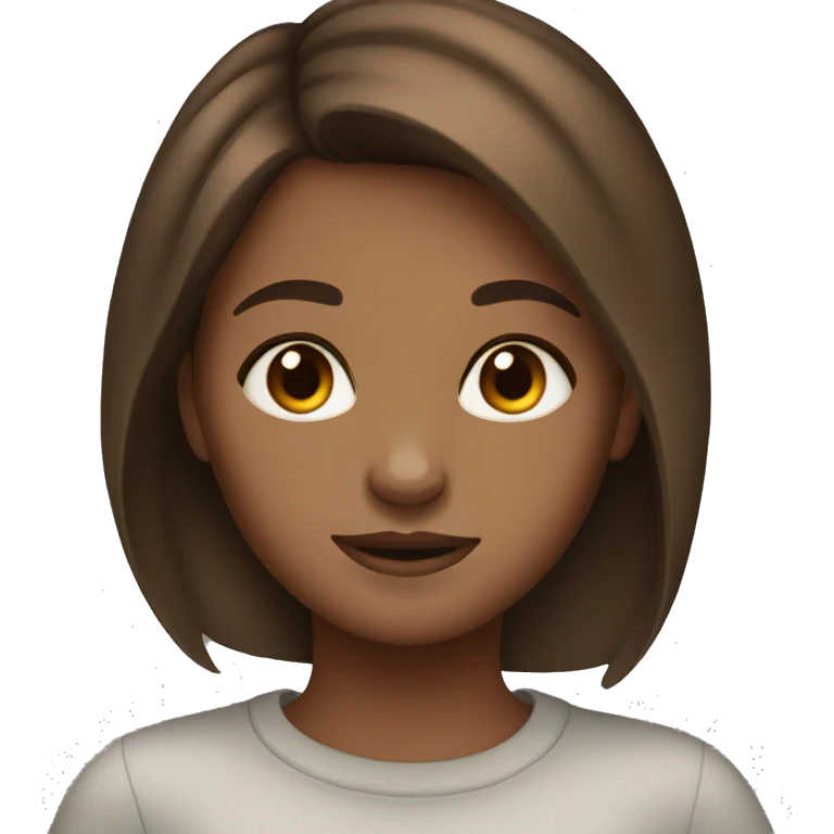 Brown hair girl hazel eyed emoji