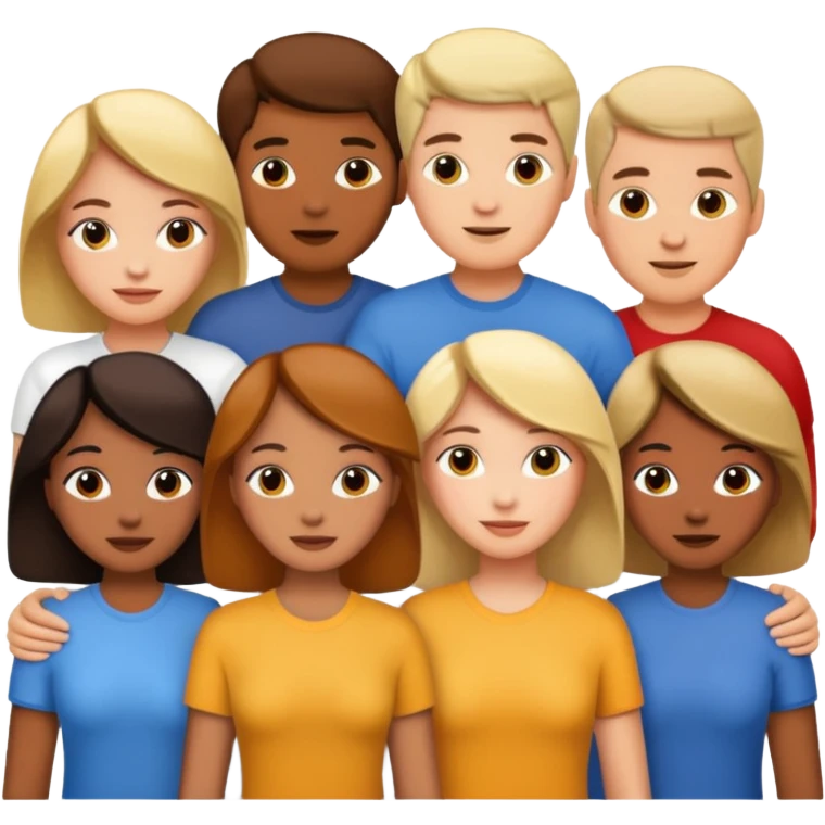 people of different races helping each other emoji