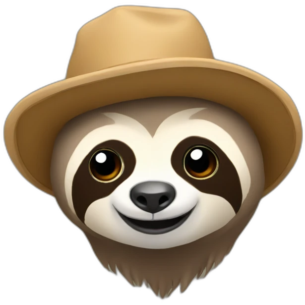 Sloth hat emoji