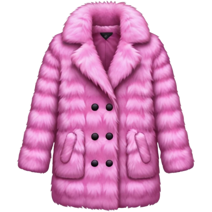 Pink fur coat emoji