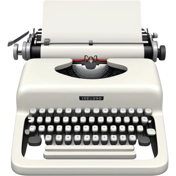 White typewriter  emoji