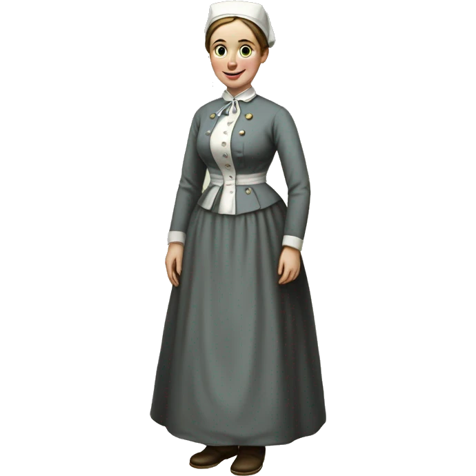 Full-length nurse 1870 emoji