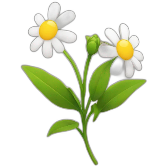 with a flower emoji