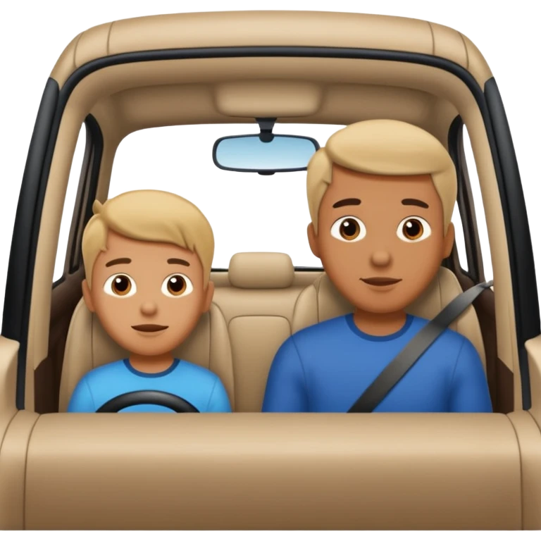 A Kid In A Car Interior In The  Seat With Your Dad emoji