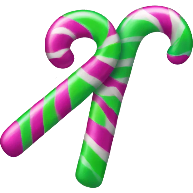 neon candy cane emoji