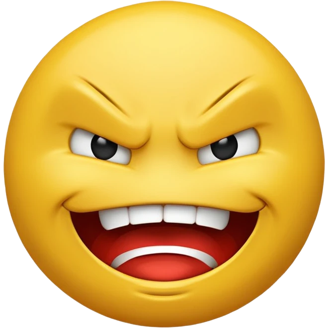 Smiley face wants to fight emoji